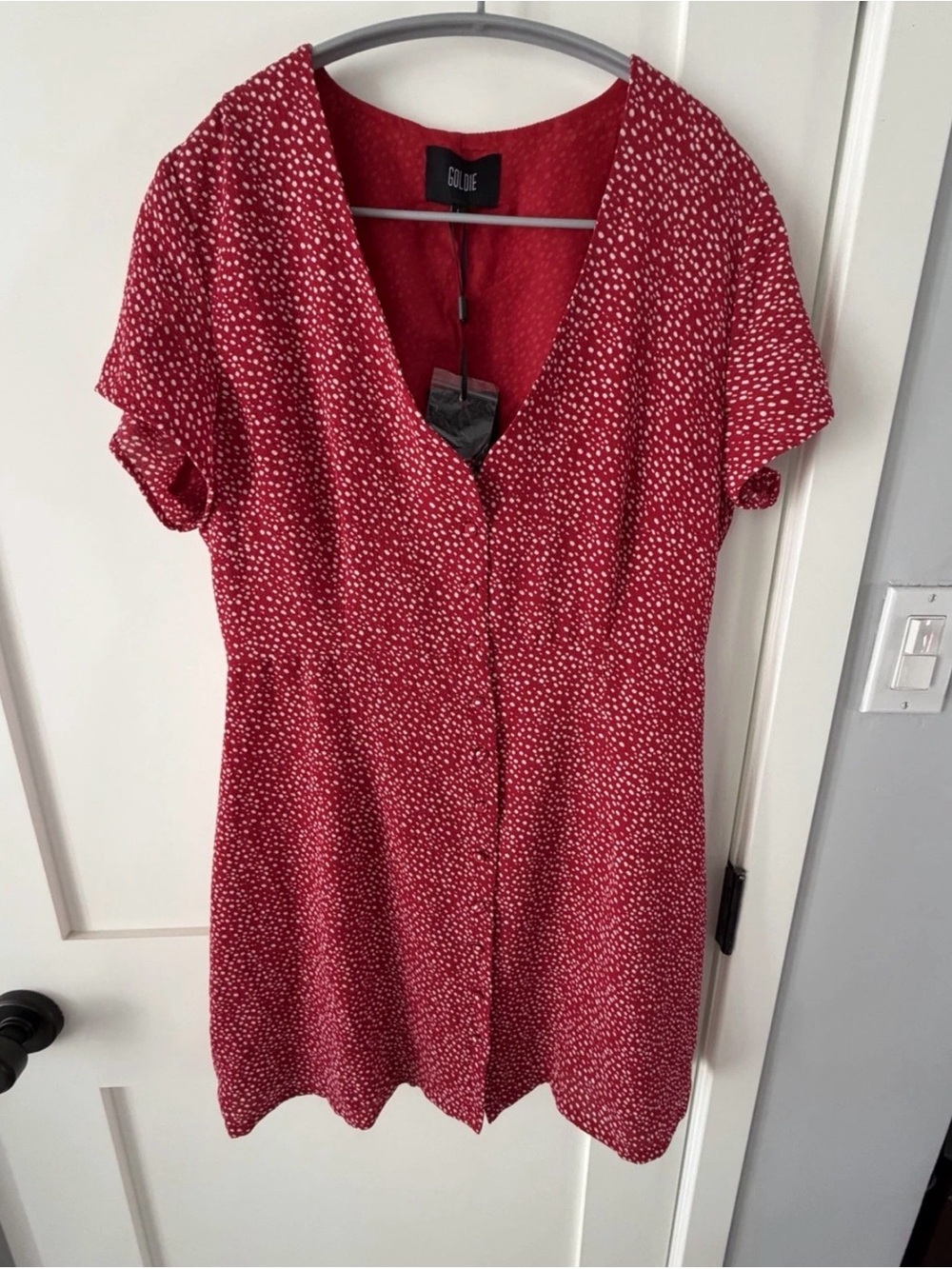 GOLDIE Brand Red And White Polkadot Summer Dress women’s Size Large